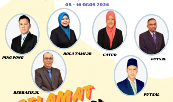 Selamat Maju Jaya diucapkan kepada semua atlet Fakulti Teknologi Kejuruteraan Awam, UMPSA yang menyertai Kejohanan Sukan Staf Antara Universiti Malaysia (SUKUM) Kali Ke-45 pada 8 hingga 16 Ogos 2024